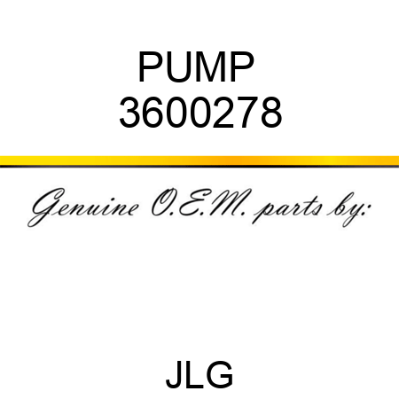 PUMP  3600278