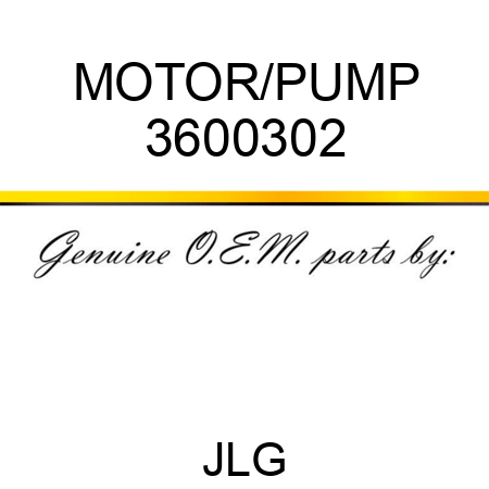 MOTOR/PUMP 3600302