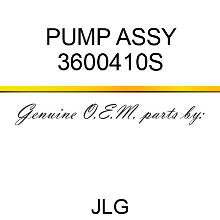 PUMP ASSY 3600410S