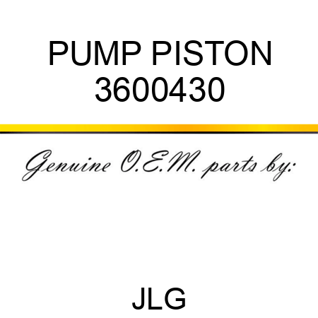 PUMP PISTON 3600430