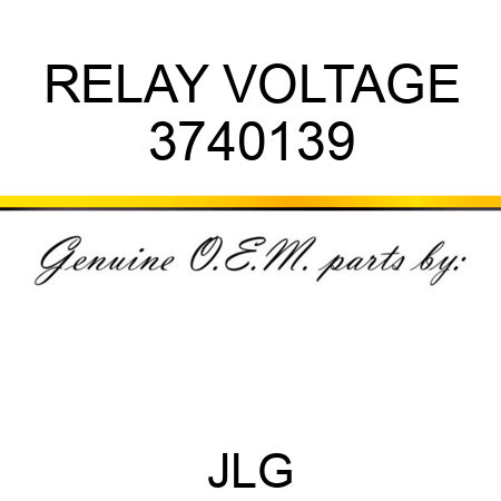 RELAY VOLTAGE 3740139