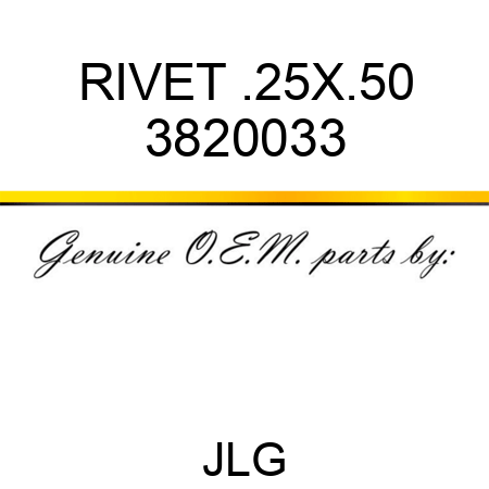 RIVET .25X.50 3820033
