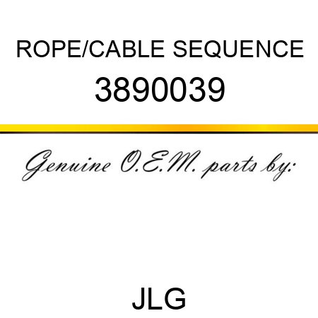 ROPE/CABLE SEQUENCE 3890039