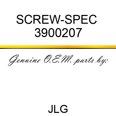 SCREW-SPEC  3900207