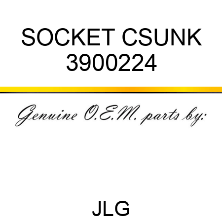 SOCKET CSUNK 3900224