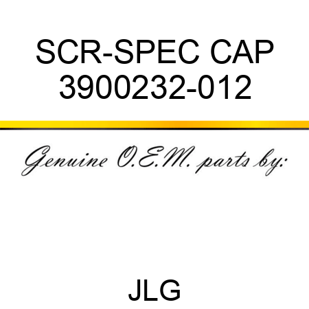 SCR-SPEC CAP 3900232-012