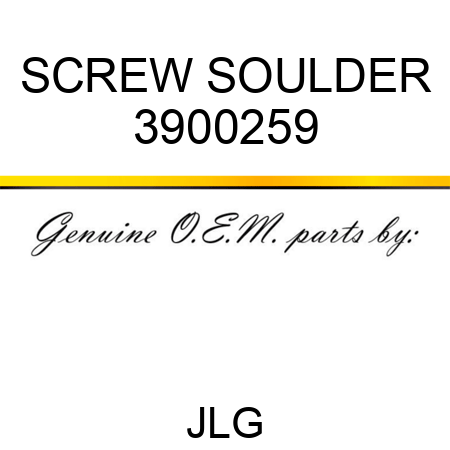 SCREW SOULDER 3900259