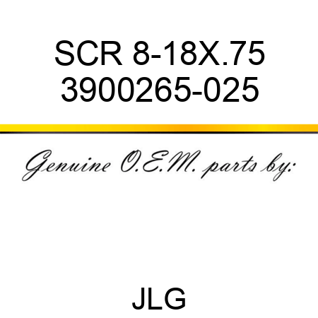 SCR 8-18X.75 3900265-025