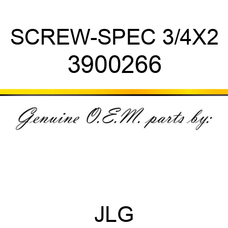 SCREW-SPEC 3/4X2 3900266