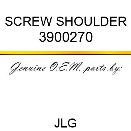 SCREW SHOULDER 3900270