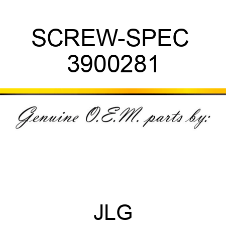 SCREW-SPEC  3900281