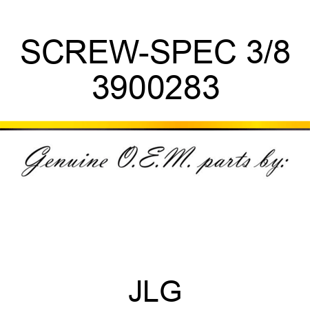 SCREW-SPEC 3/8 3900283
