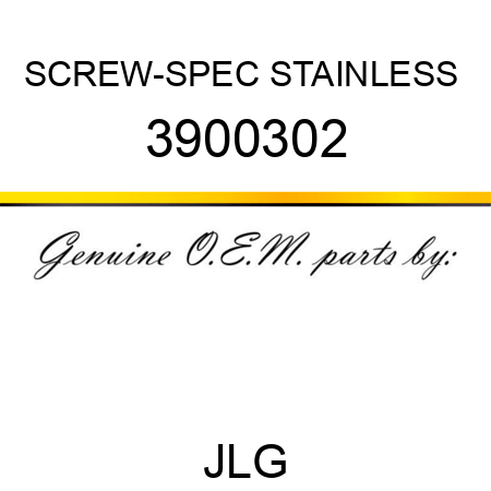 SCREW-SPEC STAINLESS  3900302