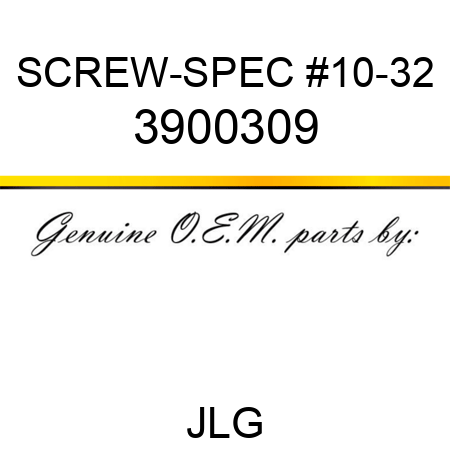 SCREW-SPEC #10-32 3900309