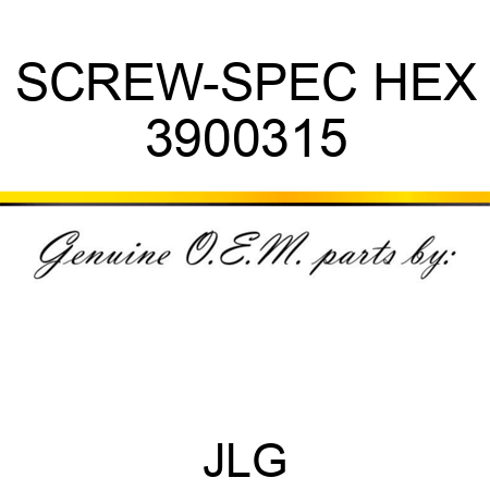 SCREW-SPEC HEX 3900315