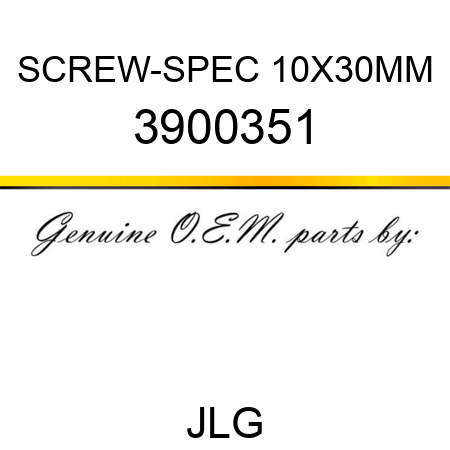 SCREW-SPEC 10X30MM 3900351