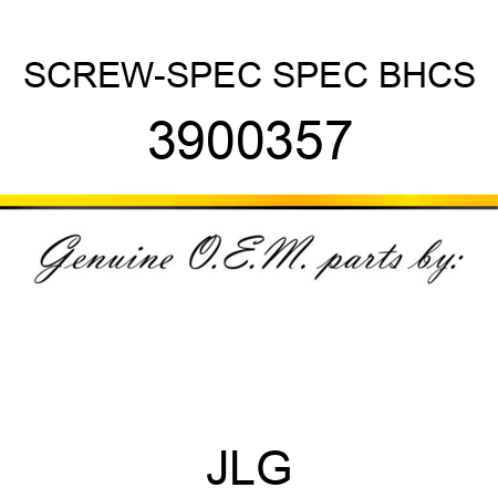SCREW-SPEC SPEC BHCS 3900357