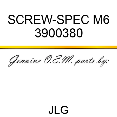 SCREW-SPEC M6 3900380