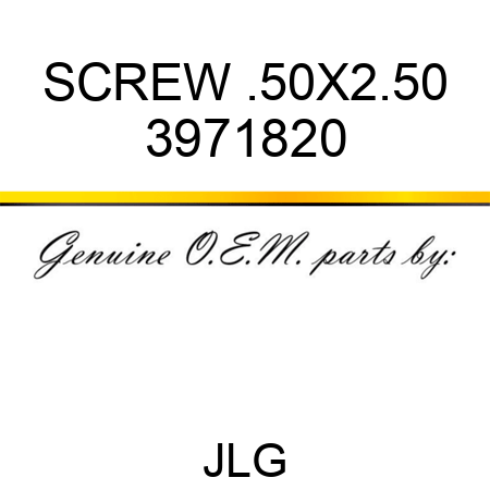 SCREW .50X2.50 3971820