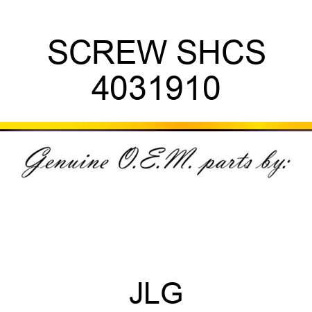 SCREW SHCS 4031910