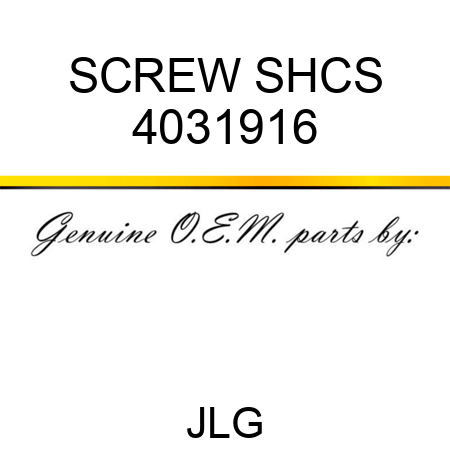 SCREW SHCS 4031916