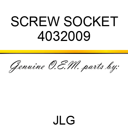 SCREW SOCKET 4032009