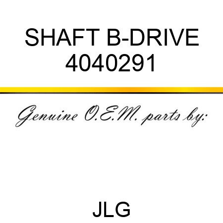 SHAFT B-DRIVE 4040291