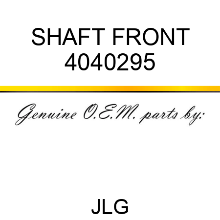 SHAFT FRONT 4040295