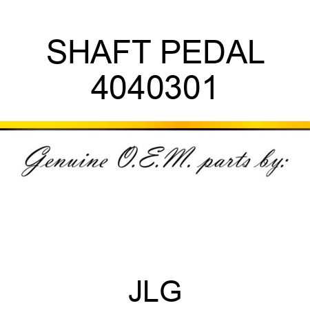 SHAFT PEDAL 4040301