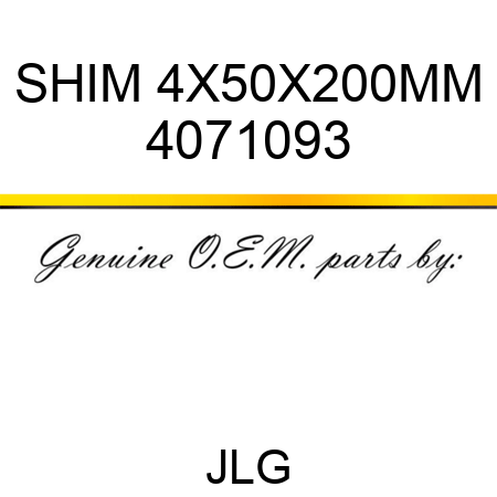 SHIM 4X50X200MM 4071093
