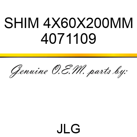 SHIM 4X60X200MM 4071109