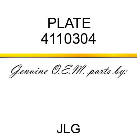 PLATE 4110304