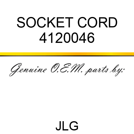 SOCKET CORD 4120046