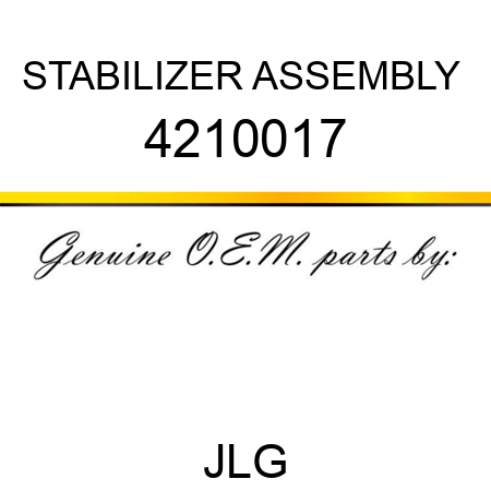 STABILIZER ASSEMBLY  4210017