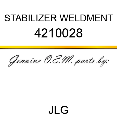STABILIZER WELDMENT 4210028
