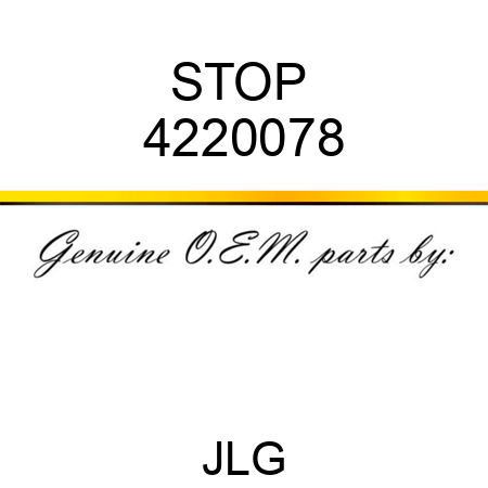 STOP  4220078