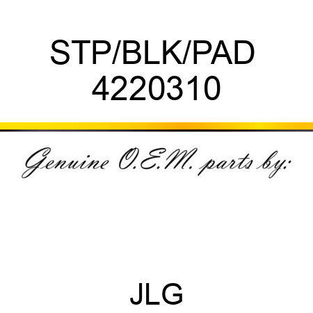 STP/BLK/PAD  4220310