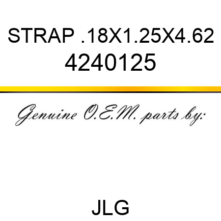 STRAP .18X1.25X4.62 4240125