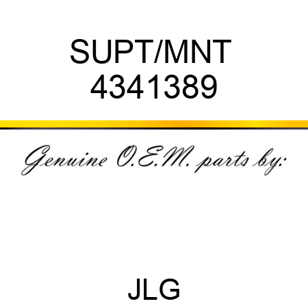 SUPT/MNT  4341389