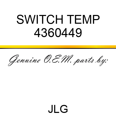 SWITCH TEMP 4360449