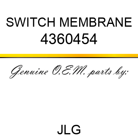 SWITCH MEMBRANE 4360454