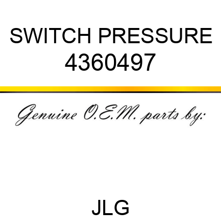 SWITCH PRESSURE 4360497