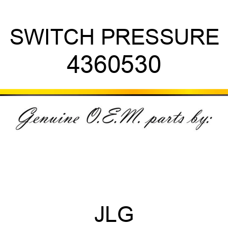 SWITCH PRESSURE 4360530