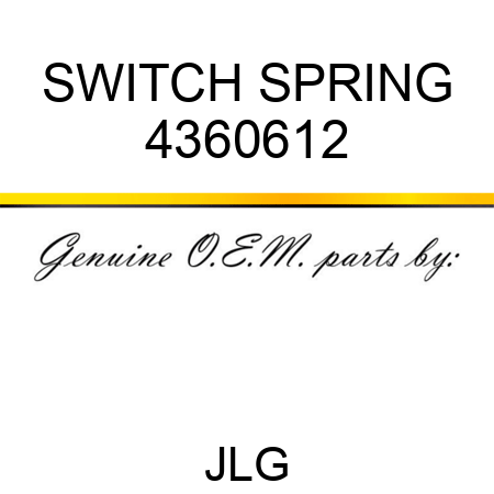 SWITCH SPRING 4360612
