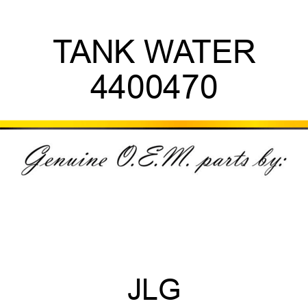 TANK WATER 4400470