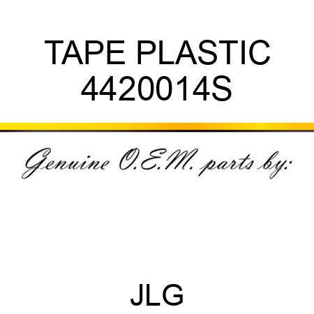 TAPE PLASTIC 4420014S