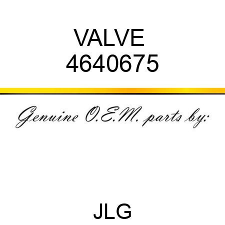 VALVE  4640675