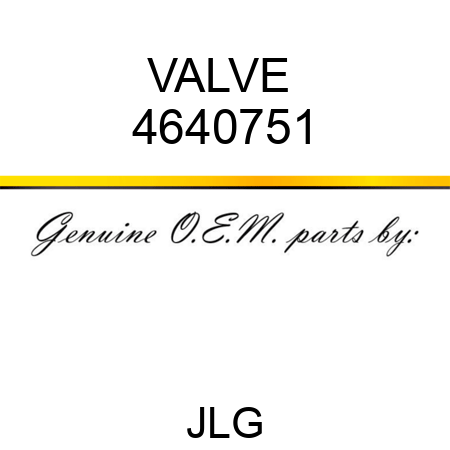 VALVE  4640751
