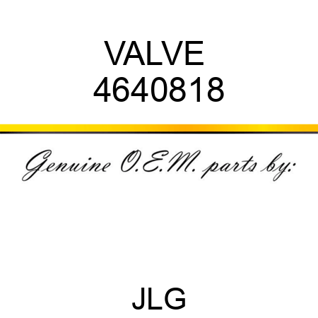 VALVE  4640818