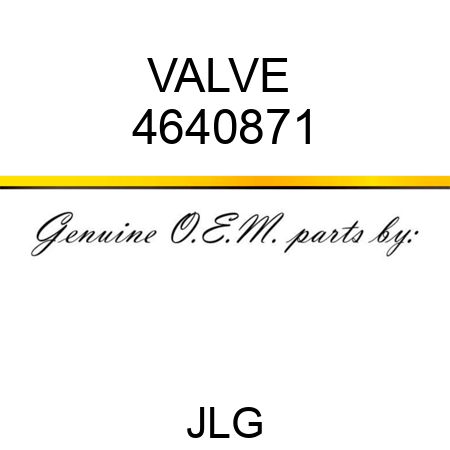 VALVE  4640871